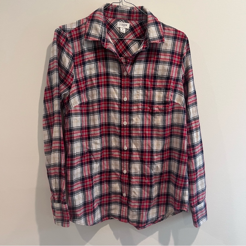 J.Crew plaid shirt‎ womens size S - Picture 2 of 7